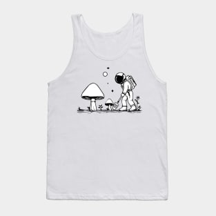 Astronaut Gardening Mushrooms Tank Top